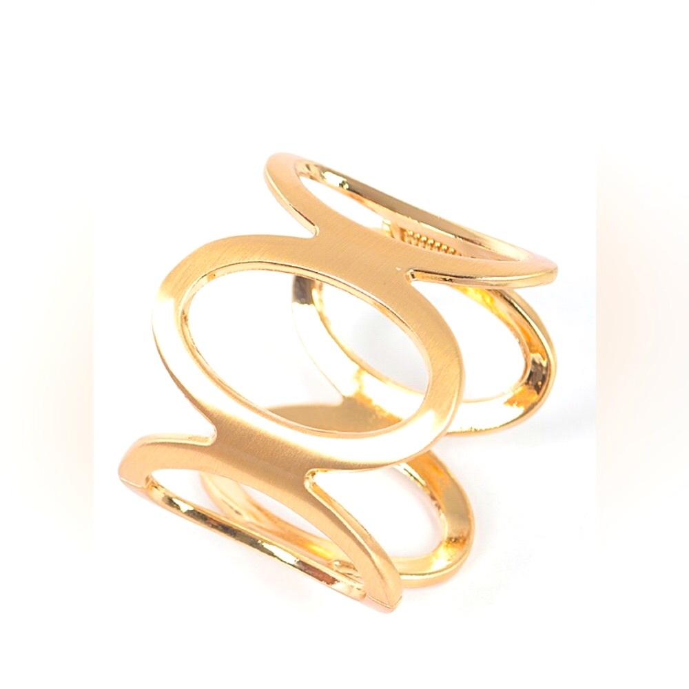 Gold Cutout Statement Bracelet